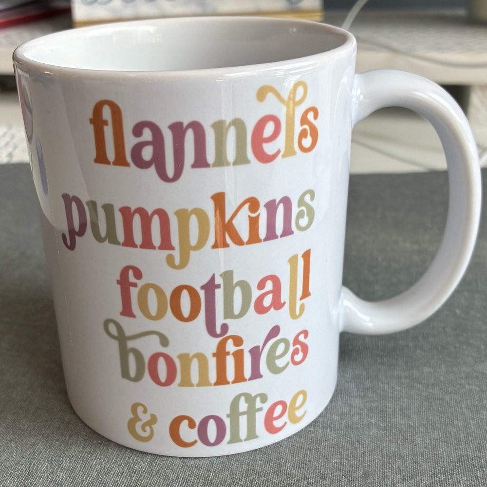 Colorful Autumn-Themed Coffee Mug